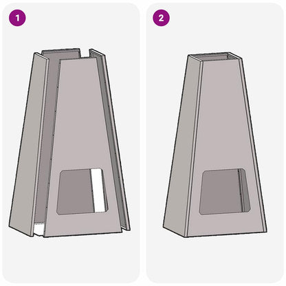 Fire Pit Black 50 x 35 x 100 cm Steel