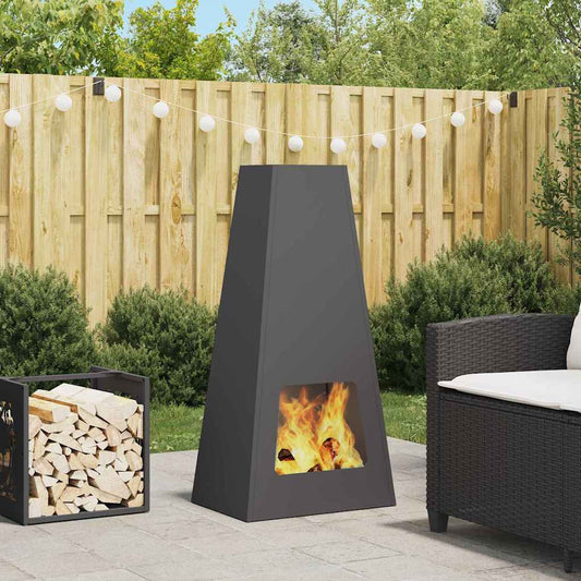 Fire Pit Black 50 x 35 x 100 cm Steel