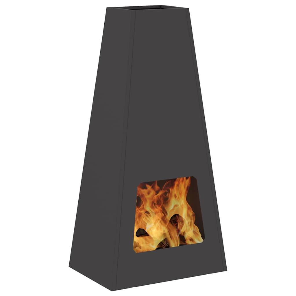Fire Pit Black 50 x 35 x 100 cm Steel