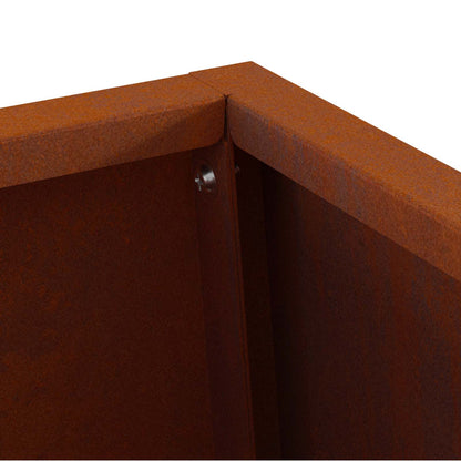 Fire Pit Brown 50 x 35 x 100 cm Weathering Steel
