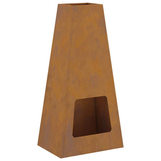 Fire Pit Brown 50 x 35 x 100 cm Weathering steel