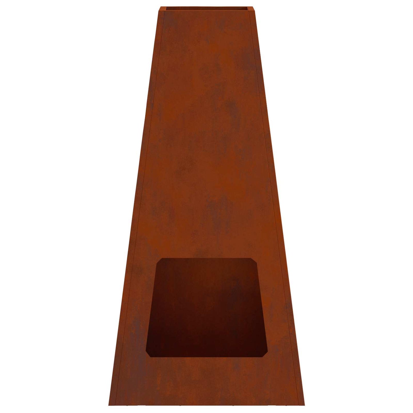 Fire Pit Brown 50 x 35 x 100 cm Weathering Steel