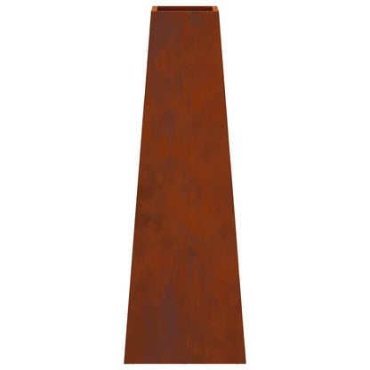 Fire Pit Brown 50 x 35 x 100 cm Weathering Steel