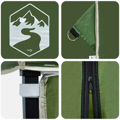 Canopy Tent Manual Green 194 x 194 x 251 cm Fabric