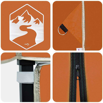 Canopy Tent Manual Orange 243 x 243 x 251 cm Fabric