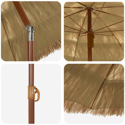 Garden Parasol Natural 160 x 160 x 196 cm