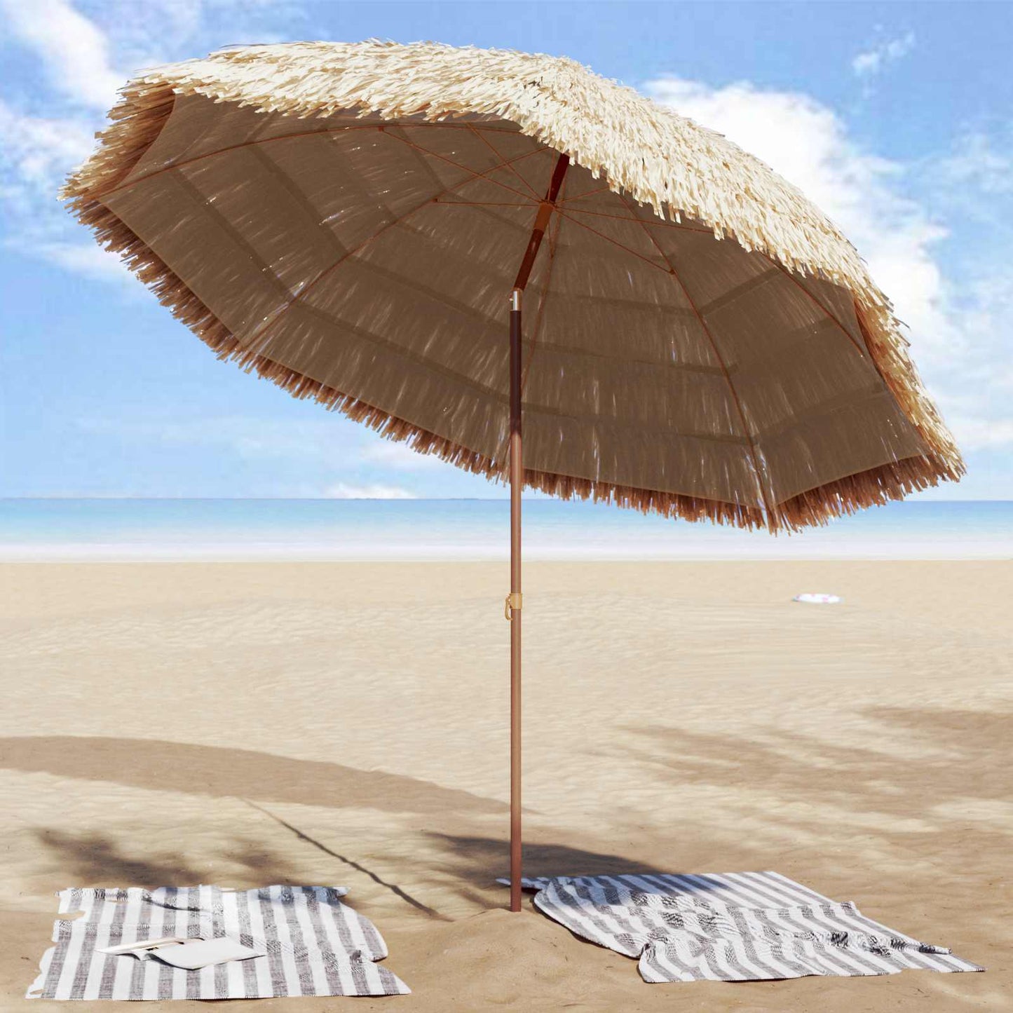 Garden Parasol Natural 255 x 255 x 255 cm