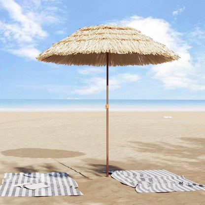 Beach Parasol Natural 160 x 160 x 196 cm Polyester and Steel