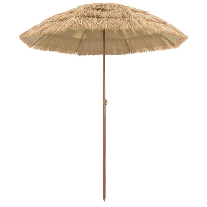 Beach Parasol Natural 160 x 160 x 196 cm Polyester and Steel