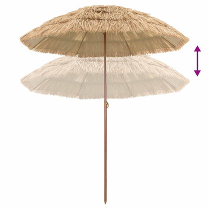 Beach Parasol Natural 160 x 160 x 196 cm Polyester and Steel