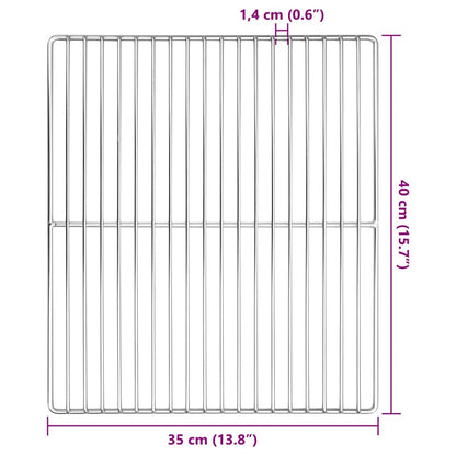 Grill Grate Silver 40 x 35 cm Stainless Steel
