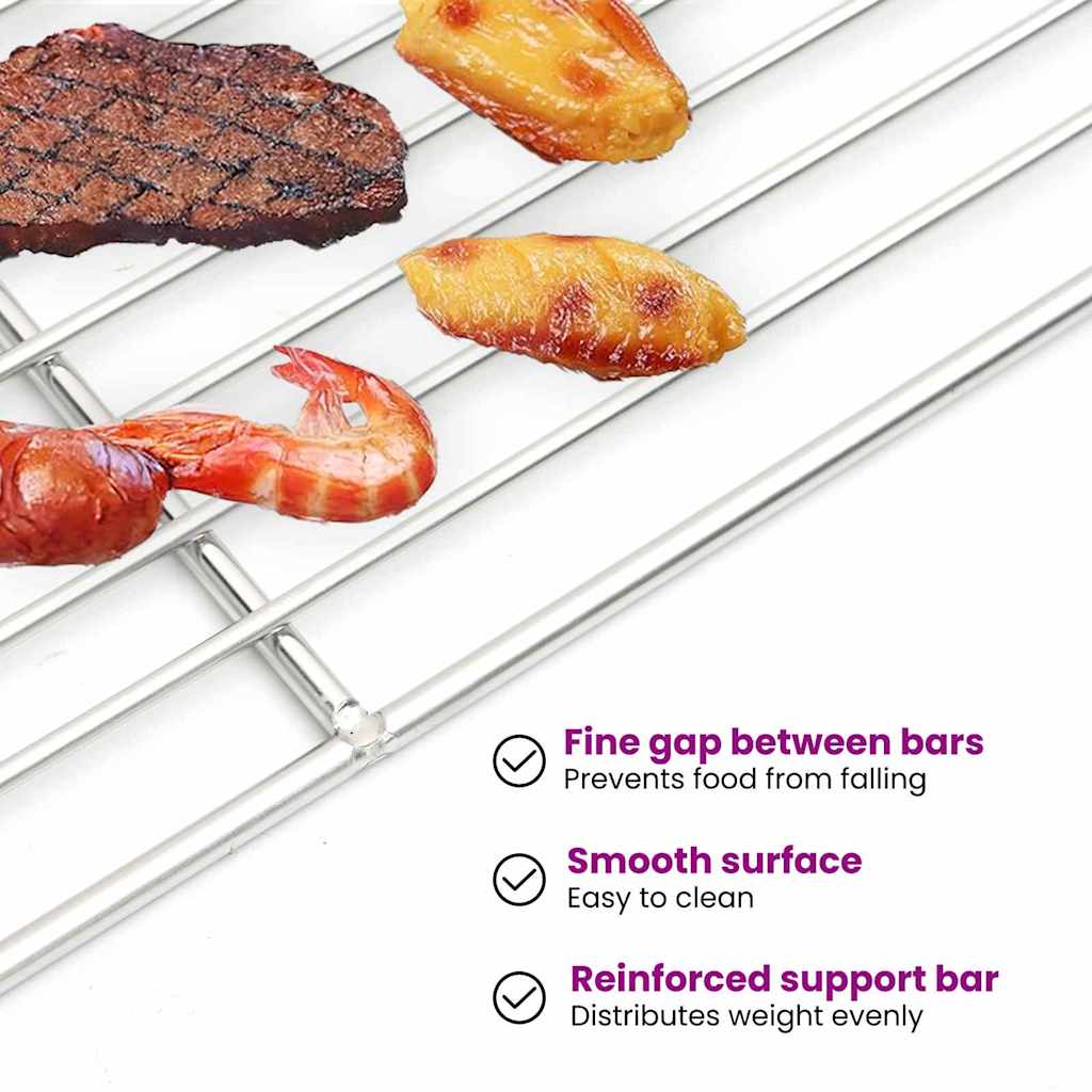 Grill Grate Silver 45 x 40 cm Stainless Steel
