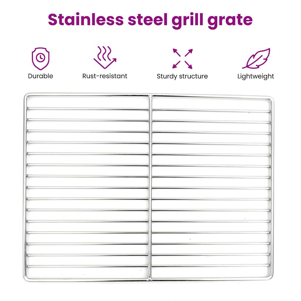 Grill Grate Silver 47 x 32.5 cm Stainless Steel