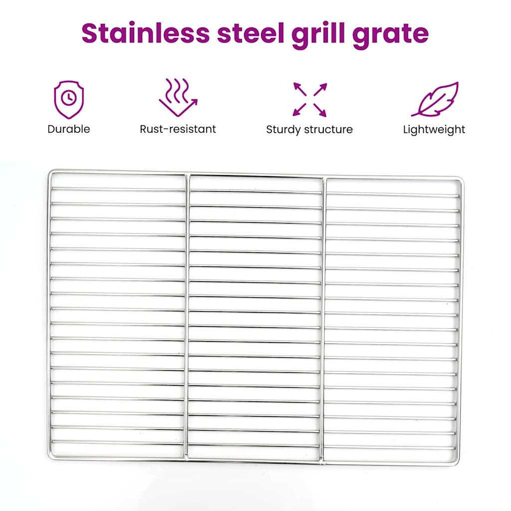 Grill Grate Silver 60 x 40 cm Stainless Steel