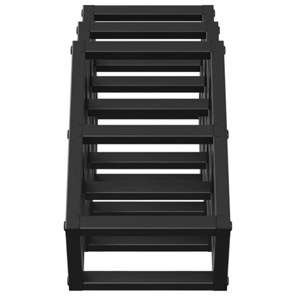 Wine Rack Black Oak 63 x 16.5 x 25 cm Powder-Coated Steel