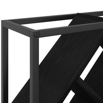 Wine Rack 16 bottles Engineered Wood Black Oak
