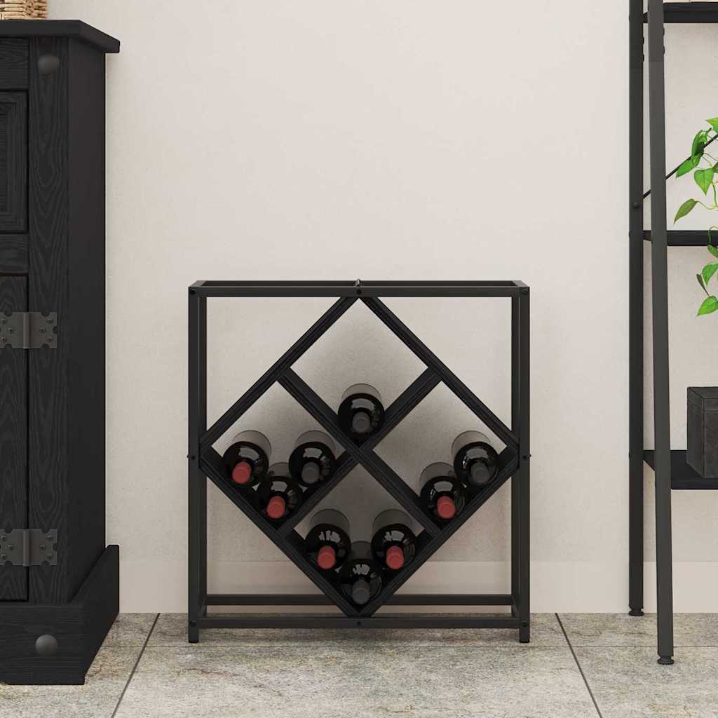 Wine Rack 16 bottles Engineered Wood Black Oak