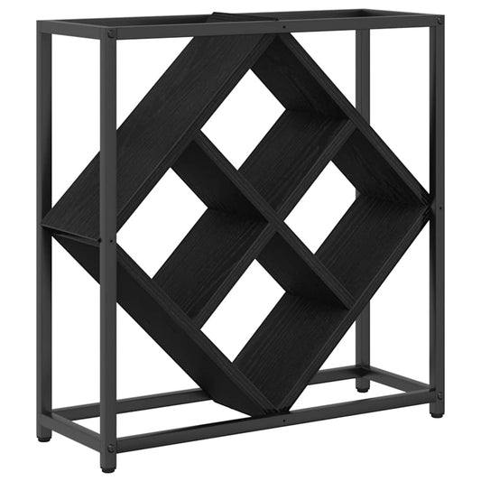 Wine Rack 16 bottles Engineered Wood Black Oak