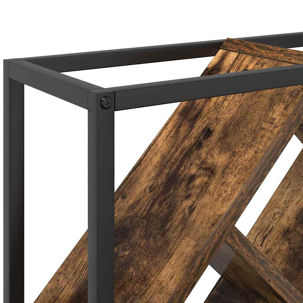 Wine Rack 16 bottles Engineered Wood Smoked Oak