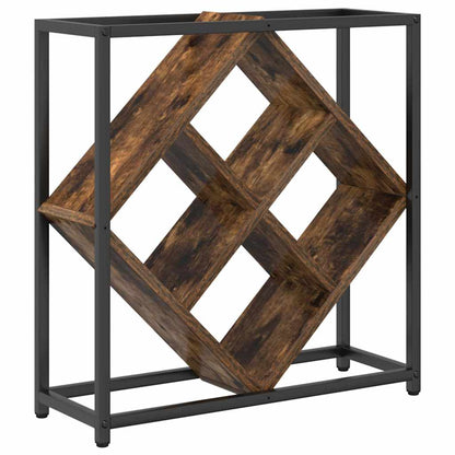 Wine Rack 16 bottles Engineered Wood Smoked Oak