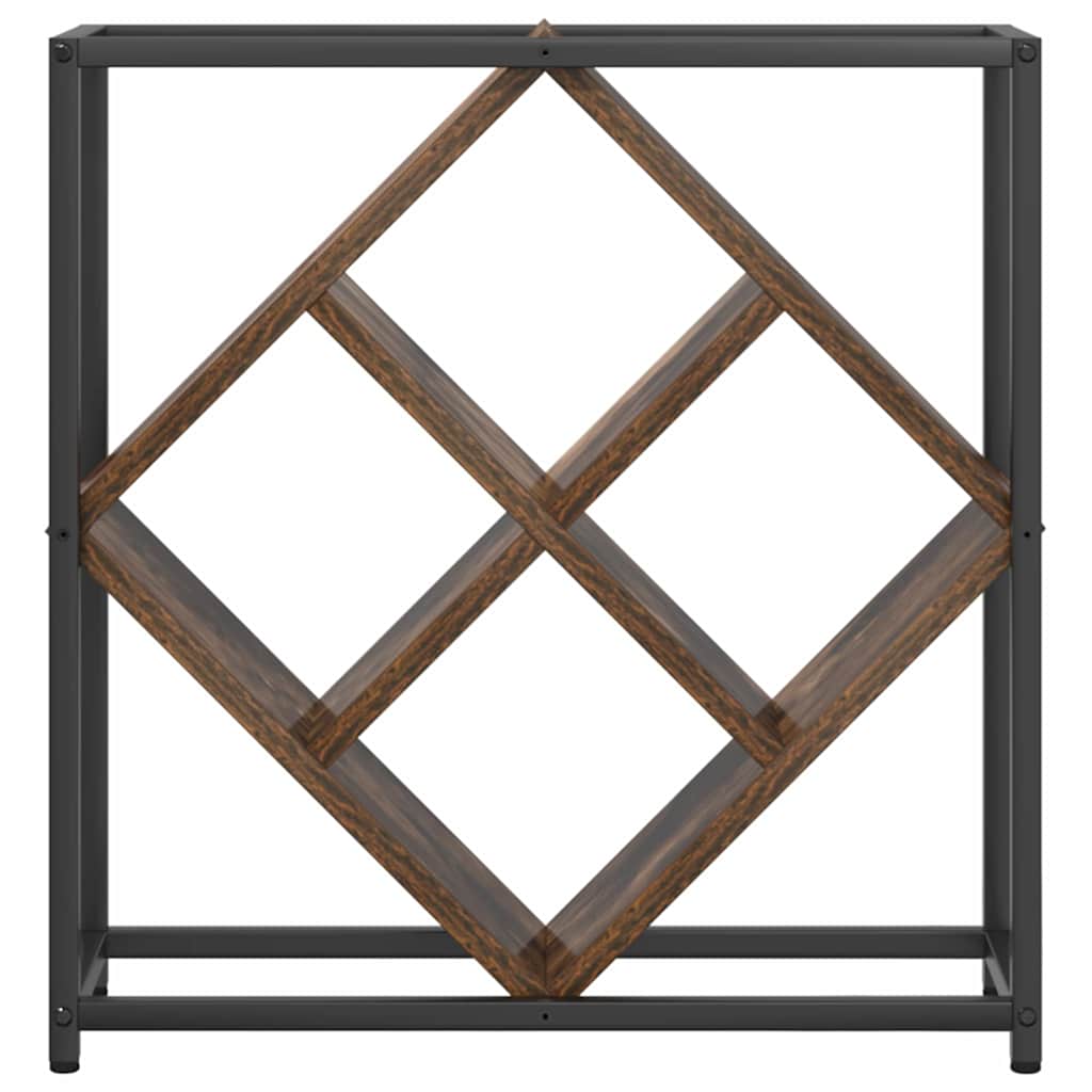 Wine Rack 16 bottles Engineered Wood Smoked Oak