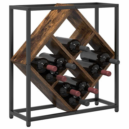 Wine Rack 16 bottles Engineered Wood Smoked Oak