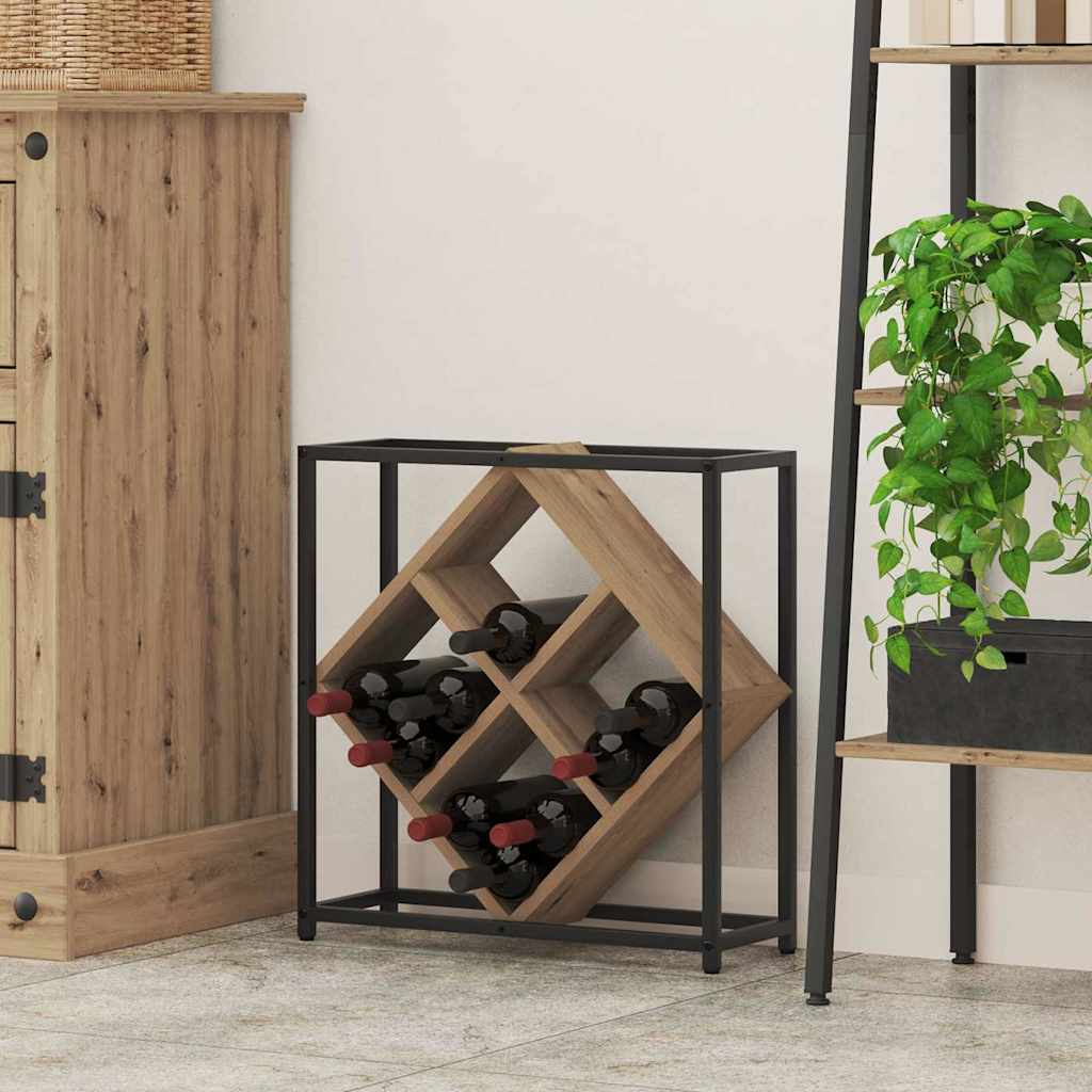Wine Rack Artisan Oak 51 x 18 x 52.5 cm Engineered Wood
