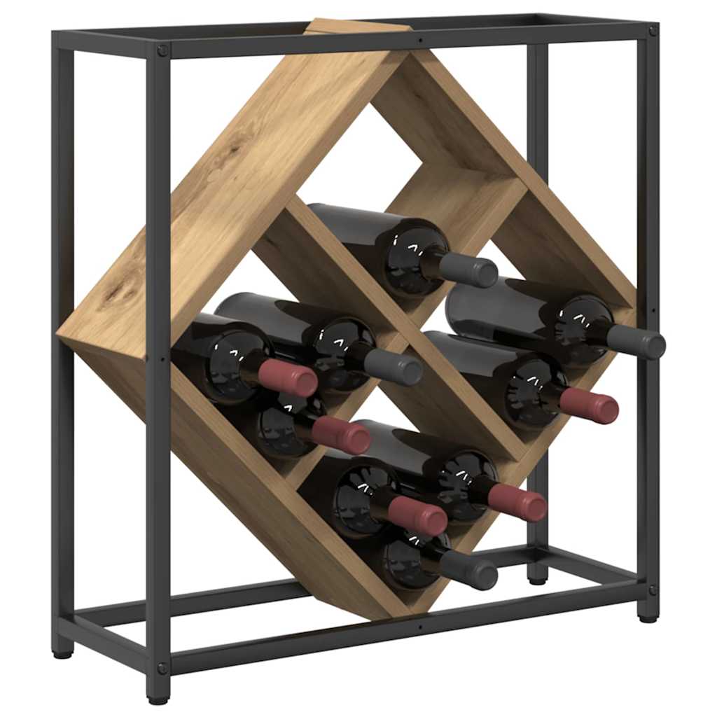 Wine Rack Artisan Oak 51 x 18 x 52.5 cm Engineered Wood