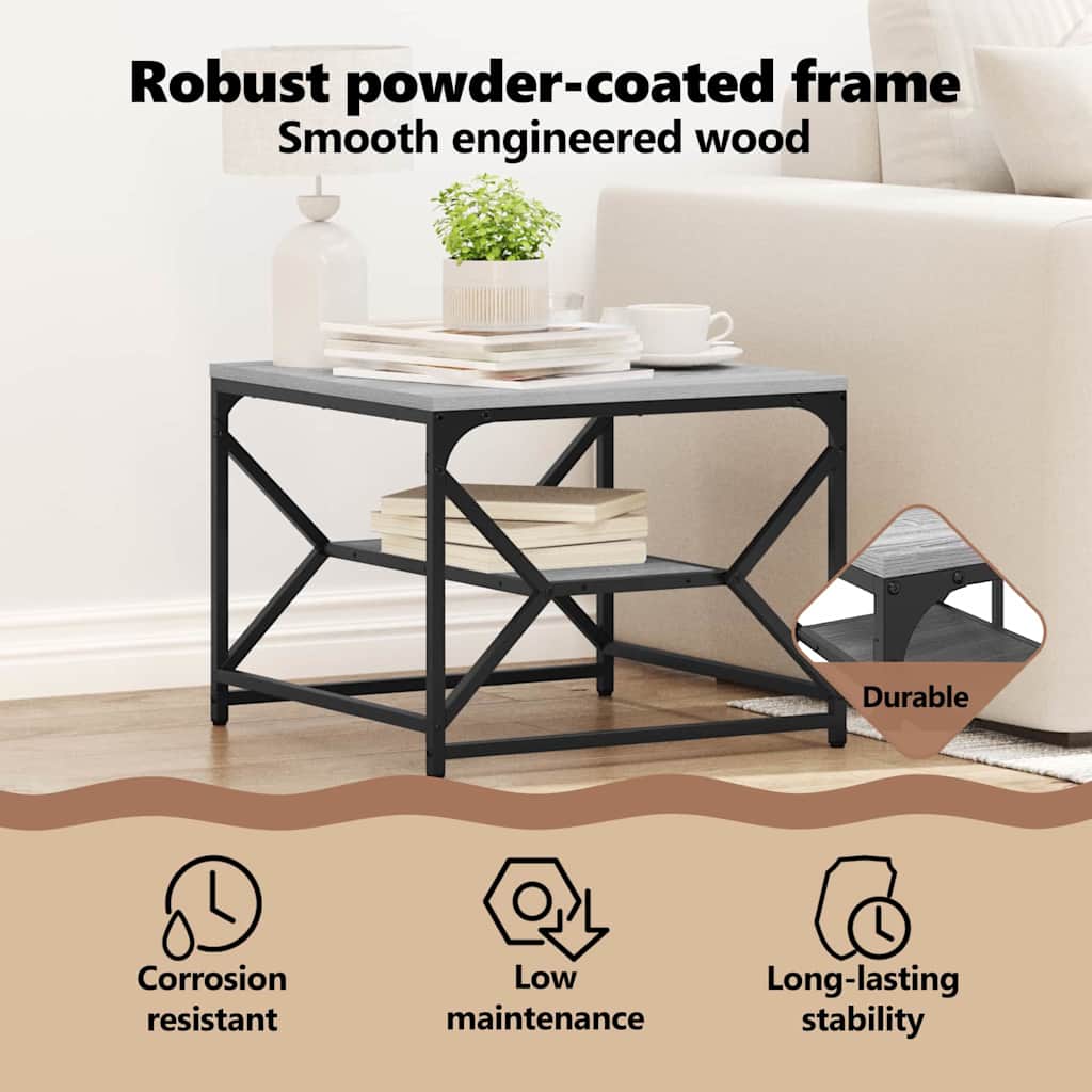 Coffee Table Grey Sonoma 51 x 50 x 40 cm