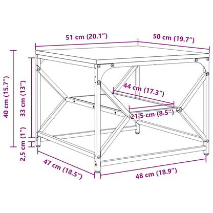 Coffee Table Grey Sonoma 51 x 50 x 40 cm