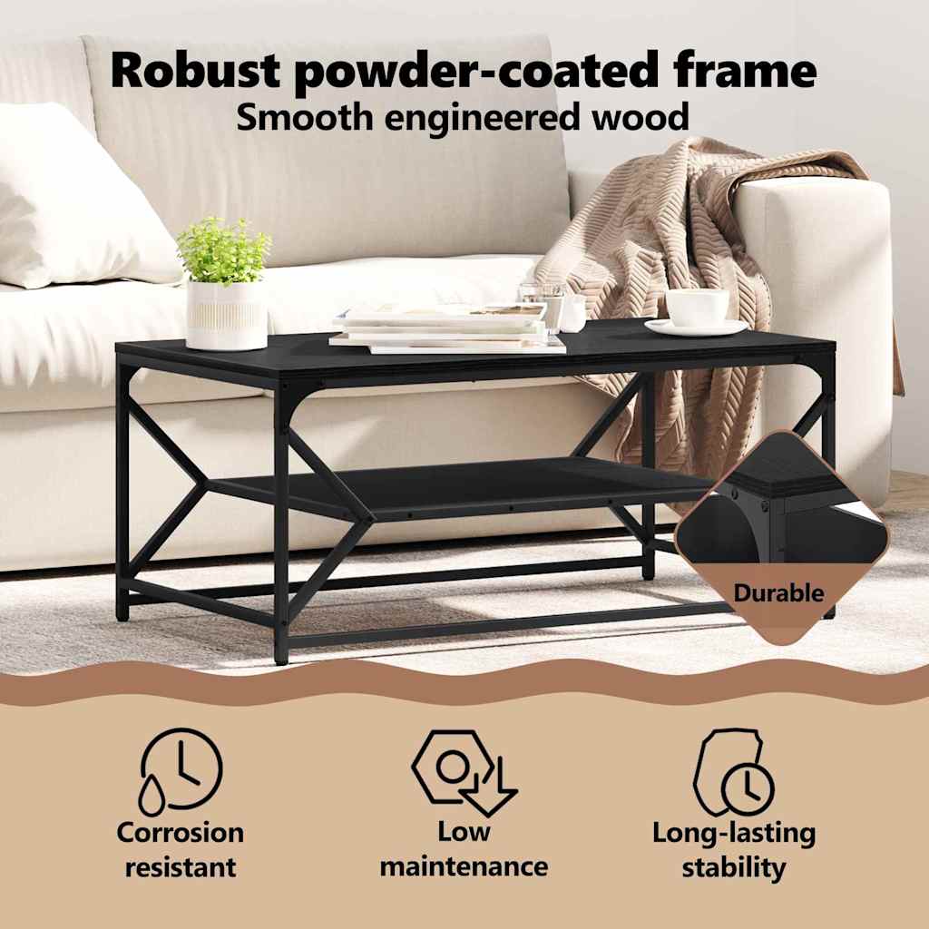 Coffee Table Black Oak 90 x 50 x 40 cm