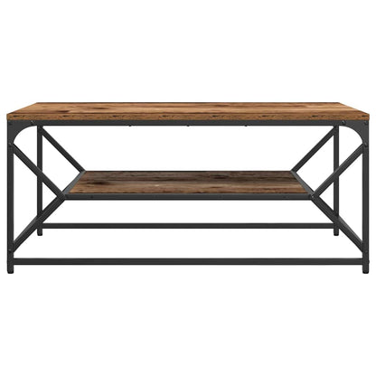 Coffee Table Old Wood 90 x 50 x 40 cm Engineered Wood and Steel