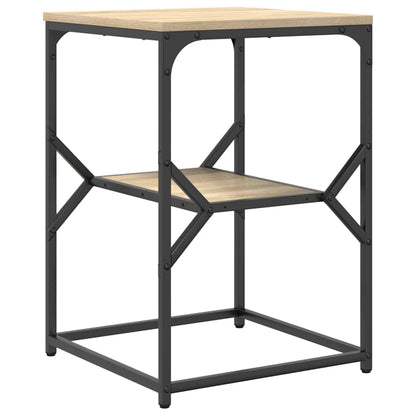 Side Table Sonoma Oak 41 x 40 x 60 cm Engineered Wood and Steel