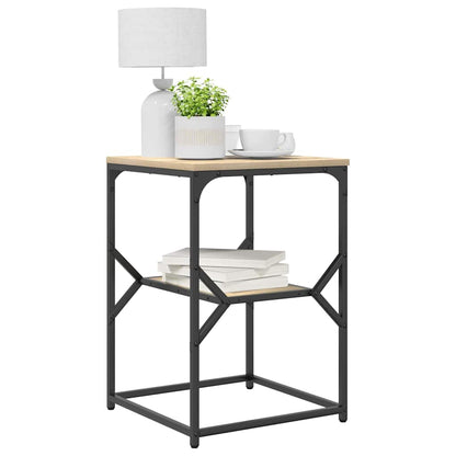 Side Table Sonoma Oak 41 x 40 x 60 cm Engineered Wood and Steel
