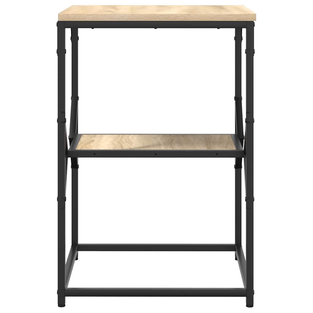 Side Table Sonoma Oak 41 x 40 x 60 cm Engineered Wood and Steel