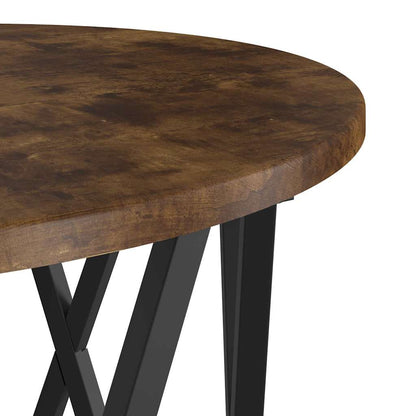 Side Table 2 pcs Smoked Oak Engineered Wood and Steel
