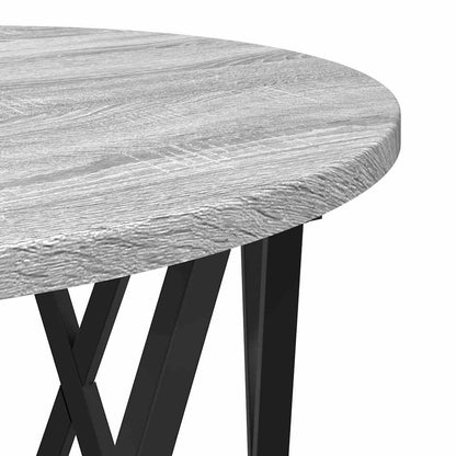 Side Table 2 pcs Grey Sonoma Engineered Wood and Steel