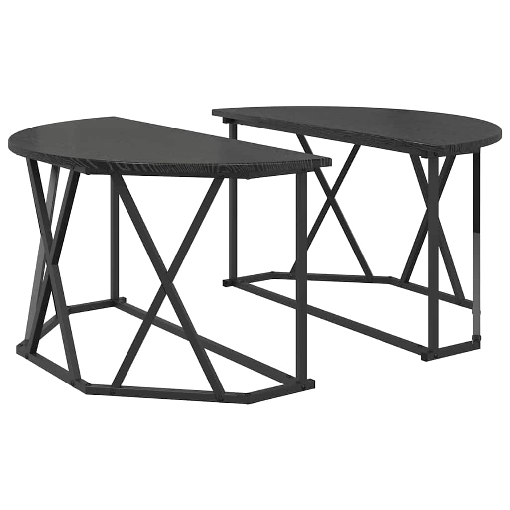 Coffee Table Black Oak 80 x 80 x 42 cm
