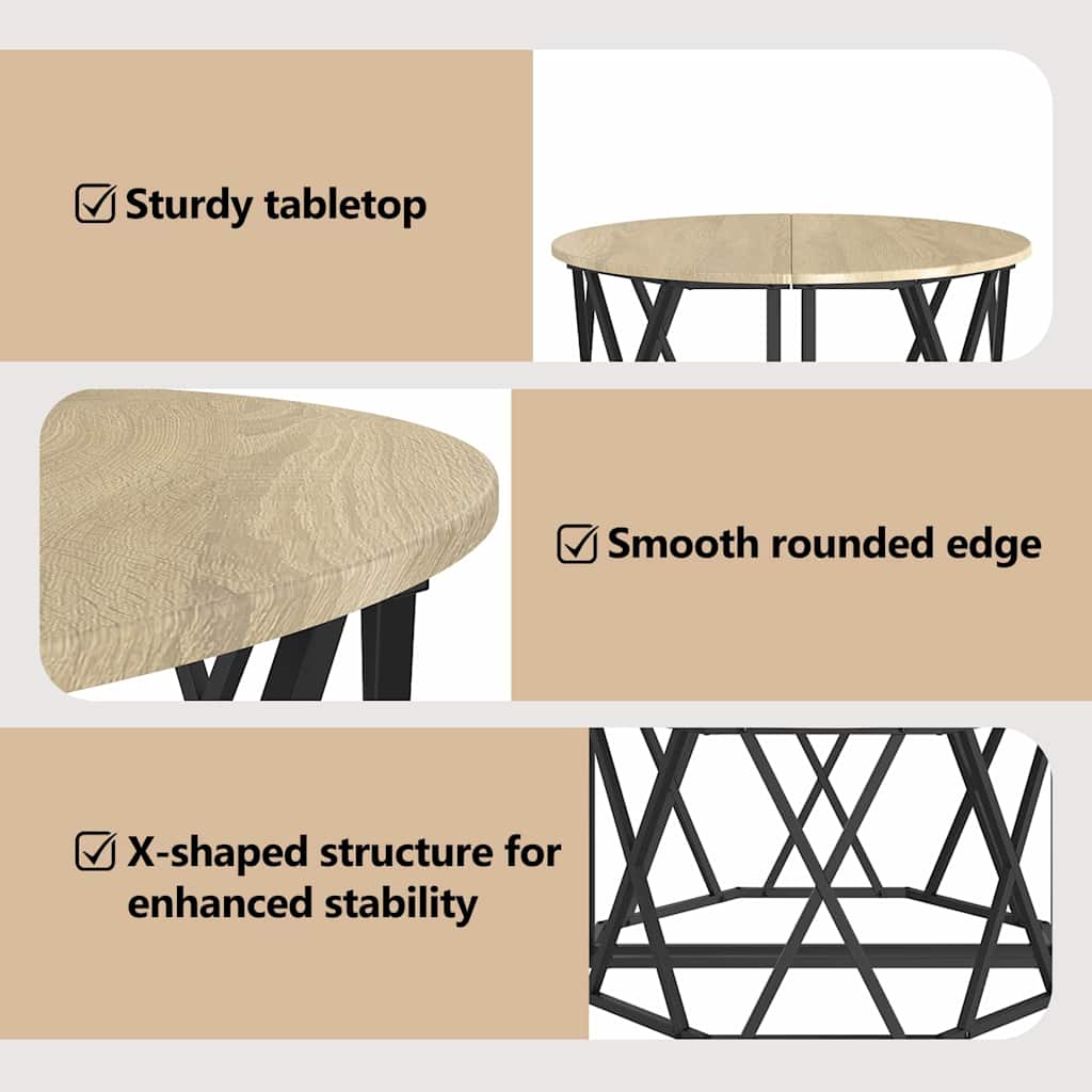 Coffee Table Sonoma Oak 80 x 80 x 42 cm