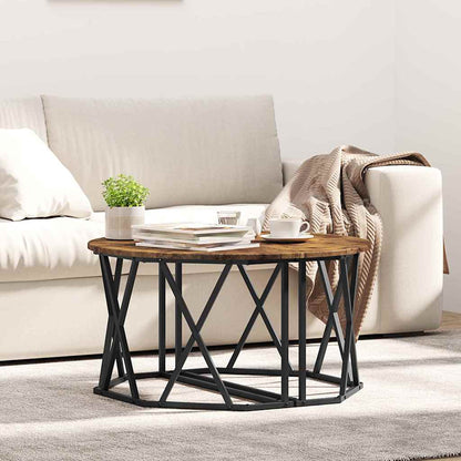 Coffee Table Smoked Oak 80 x 80 x 42 cm