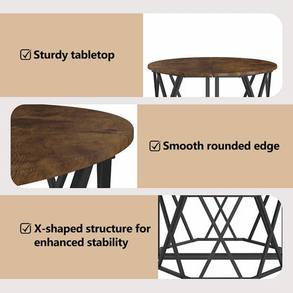 Coffee Table Smoked Oak 80 x 80 x 42 cm