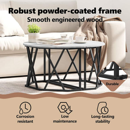 Coffee Table Grey Sonoma 80 x 80 x 42 cm