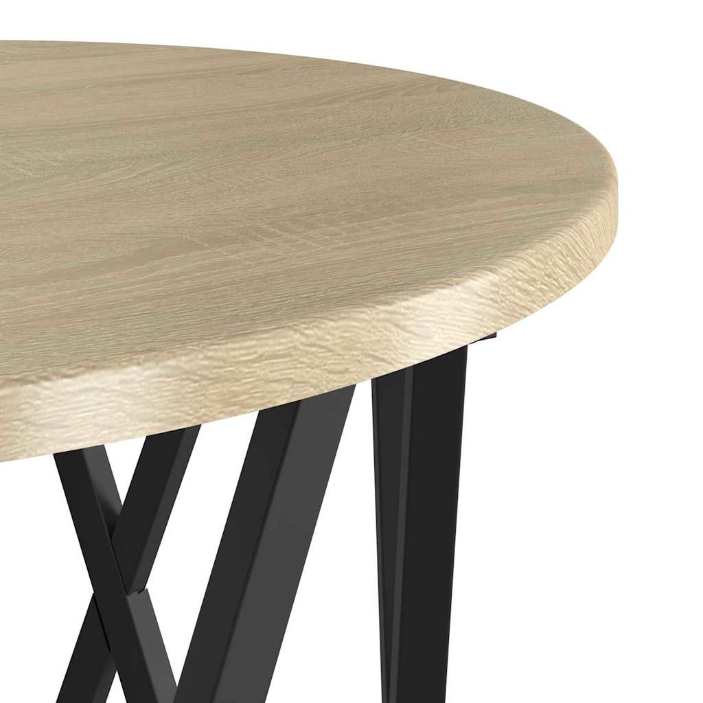 Nesting Side Table 3 pcs Sonoma Oak Engineered Wood and Steel