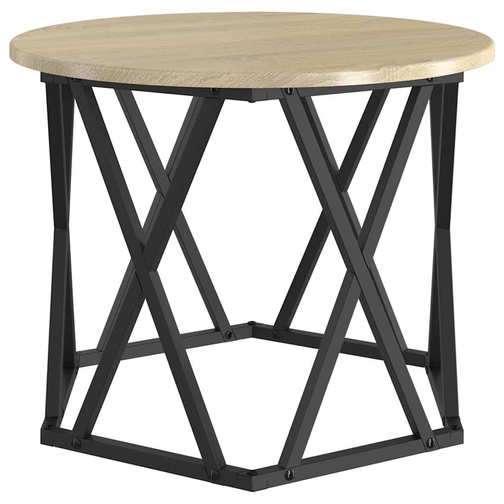 Nesting Side Table 3 pcs Sonoma Oak Engineered Wood and Steel