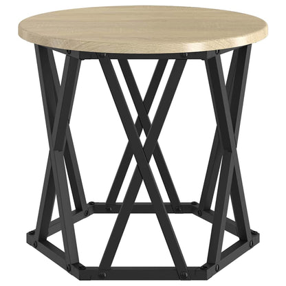Nesting Side Table 3 pcs Sonoma Oak Engineered Wood and Steel