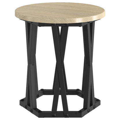 Nesting Side Table 3 pcs Sonoma Oak Engineered Wood and Steel