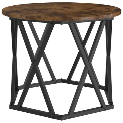 Nesting Side Table 3 pcs Smoked Oak Engineered Wood and Steel