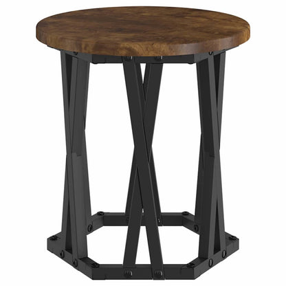Nesting Side Table 3 pcs Smoked Oak Engineered Wood and Steel