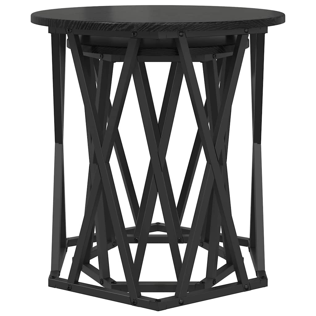 Coffee Table 2 pcs Black Oak 50 x 50 x 50 cm