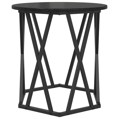 Coffee Table 2 pcs Black Oak Engineered Wood and Steel